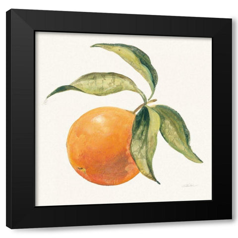 Le Orange on Cream Black Modern Wood Framed Art Print by Vassileva, Silvia