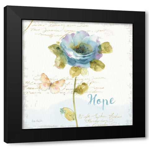 Rainbow Seeds Floral VII Hope Sq Black Modern Wood Framed Art Print by Audit, Lisa