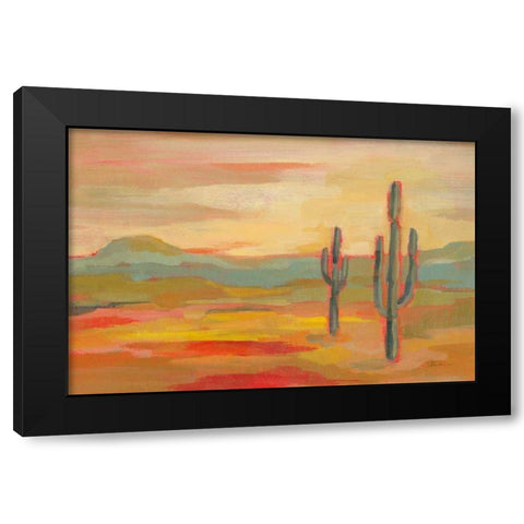 Desert Saguaro Black Modern Wood Framed Art Print with Double Matting by Vassileva, Silvia