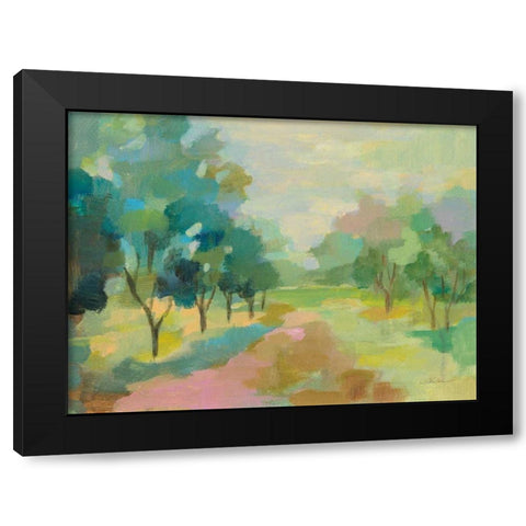 Sunrise Forest Black Modern Wood Framed Art Print by Vassileva, Silvia