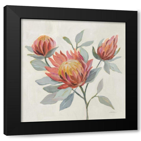 Field Bloom II Black Modern Wood Framed Art Print with Double Matting by Vassileva, Silvia