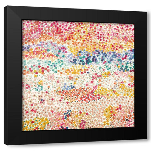 Hours of Flowers I Black Modern Wood Framed Art Print with Double Matting by Davis, Joan E.