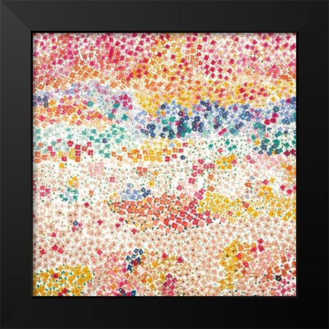 Hours of Flowers I Black Modern Wood Framed Art Print by Davis, Joan E.