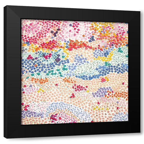 Hours of Flowers II Black Modern Wood Framed Art Print with Double Matting by Davis, Joan E.