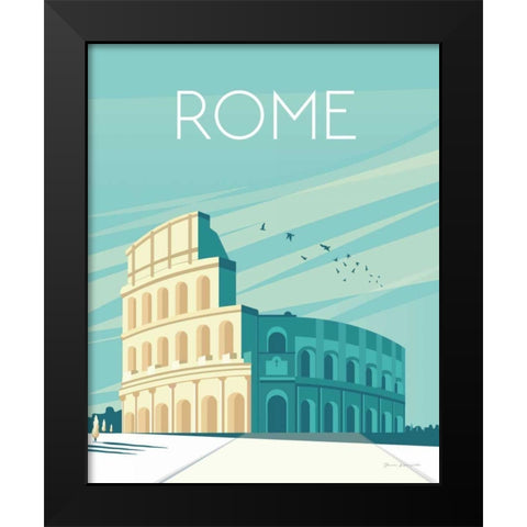 Rome Black Modern Wood Framed Art Print by Escalante, Omar