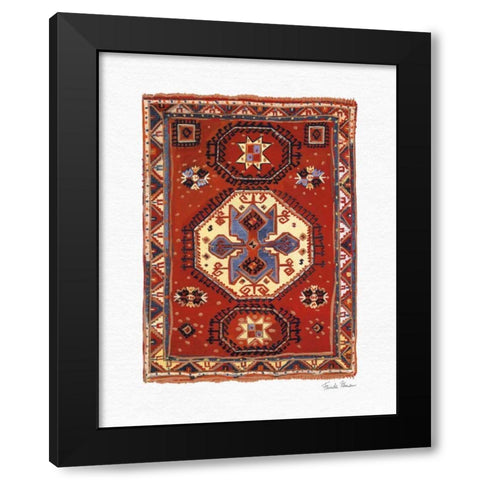 Moroccan Rug I Black Modern Wood Framed Art Print by Zaman, Farida