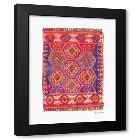 Moroccan Rug II Black Modern Wood Framed Art Print with Double Matting by Zaman, Farida
