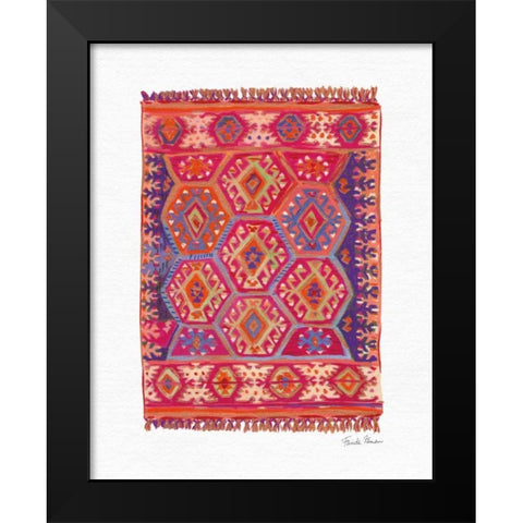 Moroccan Rug II Black Modern Wood Framed Art Print by Zaman, Farida