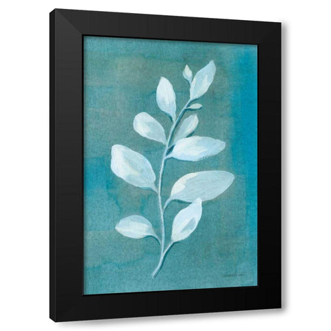 Cool Leaves I Black Modern Wood Framed Art Print with Double Matting by Nai, Danhui