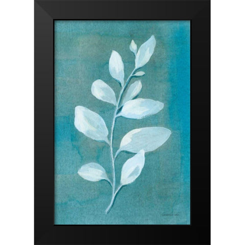 Cool Leaves I Black Modern Wood Framed Art Print by Nai, Danhui