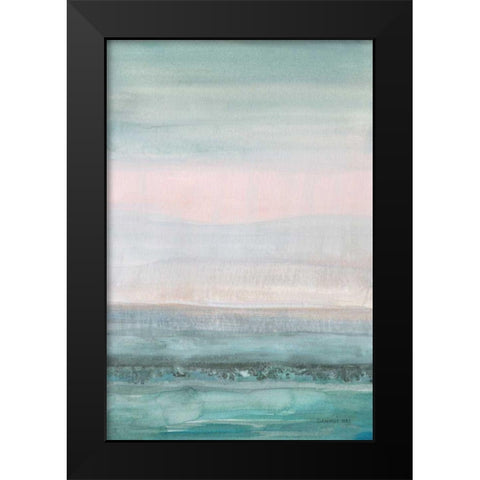 Pastel Seascape Black Modern Wood Framed Art Print by Nai, Danhui