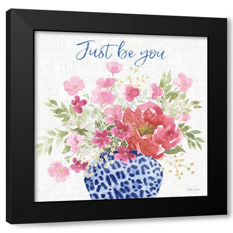 From the East V Black Modern Wood Framed Art Print with Double Matting by Grove, Beth