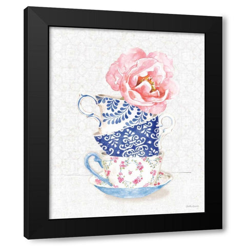 From the East VI Black Modern Wood Framed Art Print with Double Matting by Grove, Beth