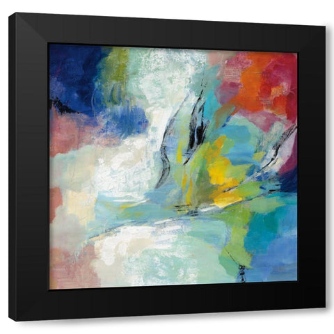 Vibrant Rainbow Black Modern Wood Framed Art Print by Vassileva, Silvia