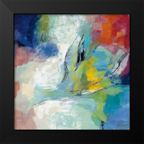 Vibrant Rainbow Black Modern Wood Framed Art Print by Vassileva, Silvia