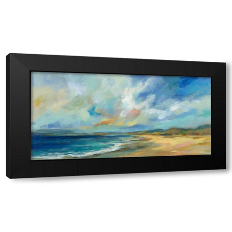 Sunny Bay Black Modern Wood Framed Art Print by Vassileva, Silvia