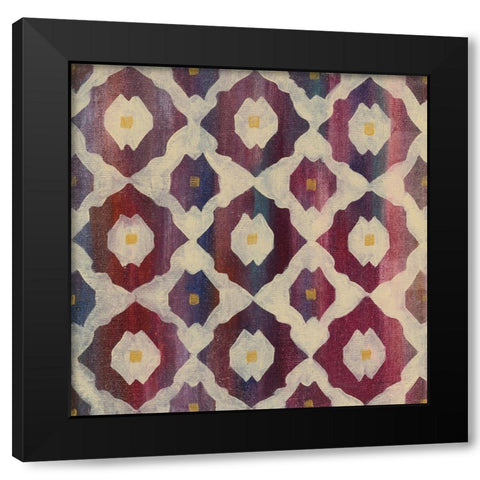 Boho Lattice II Black Modern Wood Framed Art Print by Vassileva, Silvia