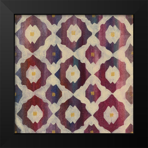 Boho Lattice II Black Modern Wood Framed Art Print by Vassileva, Silvia