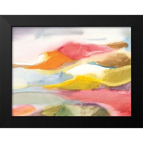 Nirvana Black Modern Wood Framed Art Print by Nai, Danhui
