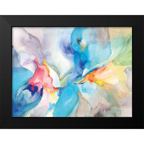 Shangri La Black Modern Wood Framed Art Print by Nai, Danhui