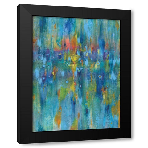 Electrified Black Modern Wood Framed Art Print by Nai, Danhui