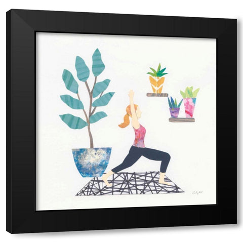 Namaste I Black Modern Wood Framed Art Print with Double Matting by Prahl, Courtney