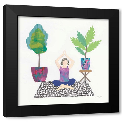 Namaste II Black Modern Wood Framed Art Print with Double Matting by Prahl, Courtney
