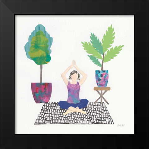 Namaste II Black Modern Wood Framed Art Print by Prahl, Courtney