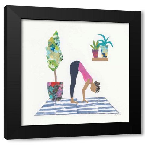 Namaste III Black Modern Wood Framed Art Print with Double Matting by Prahl, Courtney