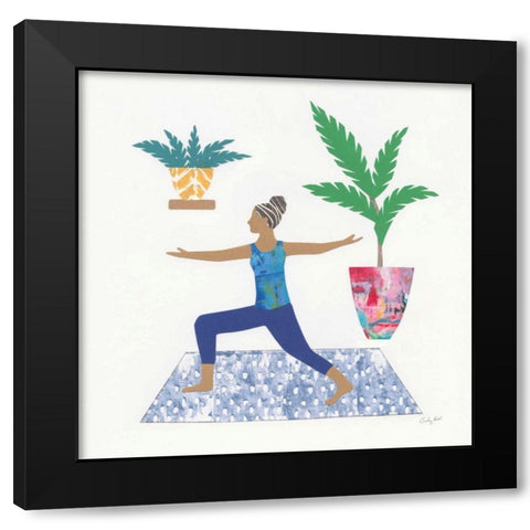 Namaste IV Black Modern Wood Framed Art Print with Double Matting by Prahl, Courtney