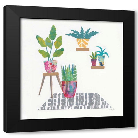 Namaste V Black Modern Wood Framed Art Print with Double Matting by Prahl, Courtney