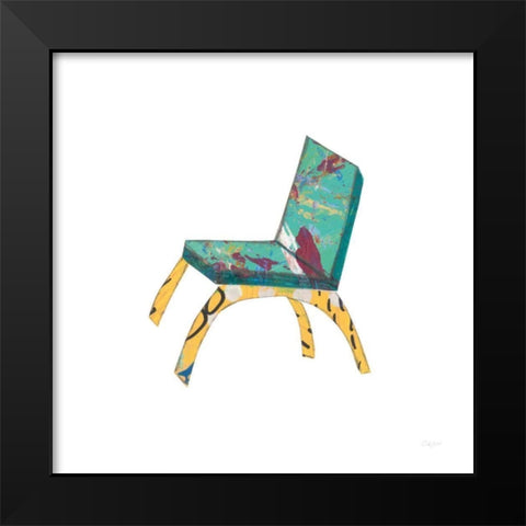 Mod Chairs III Black Modern Wood Framed Art Print by Prahl, Courtney