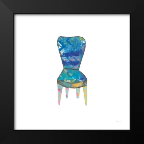 Mod Chairs VI Black Modern Wood Framed Art Print by Prahl, Courtney