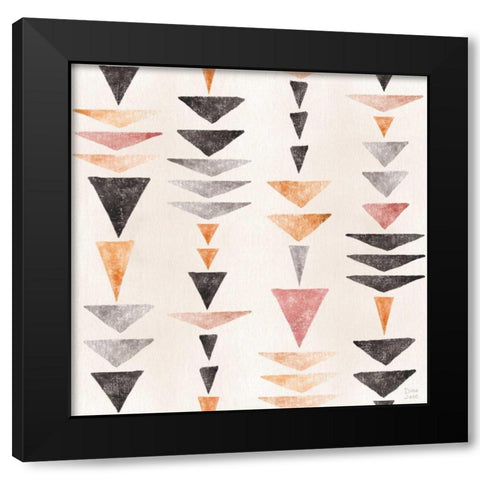 Kasbah Crush Pattern IIA Black Modern Wood Framed Art Print with Double Matting by June, Dina