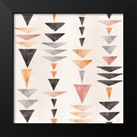 Kasbah Crush Pattern IIA Black Modern Wood Framed Art Print by June, Dina