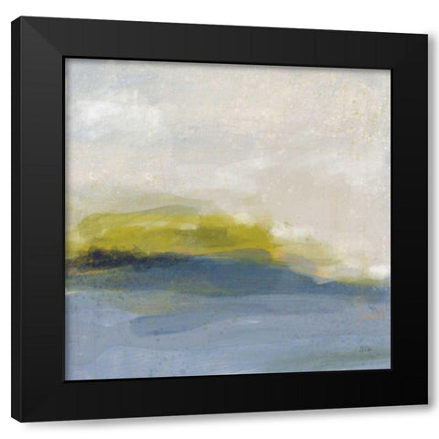 River Town Black Modern Wood Framed Art Print with Double Matting by Averinos, Melissa