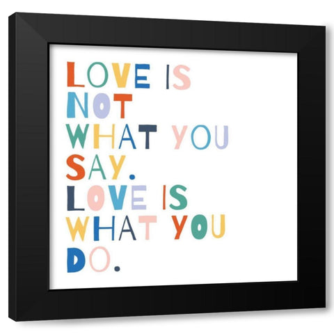 Rainbow Words I Black Modern Wood Framed Art Print with Double Matting by Hershey, Moira