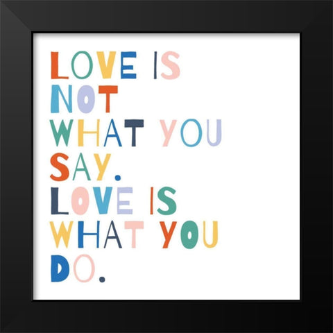 Rainbow Words I Black Modern Wood Framed Art Print by Hershey, Moira