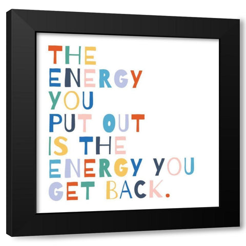 Rainbow Words II Black Modern Wood Framed Art Print with Double Matting by Hershey, Moira