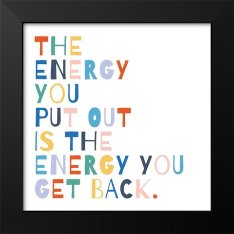 Rainbow Words II Black Modern Wood Framed Art Print by Hershey, Moira