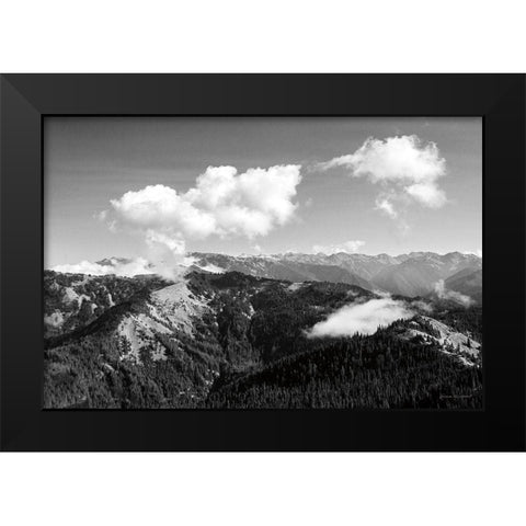 Olympic Mountains II Black Modern Wood Framed Art Print by Marshall, Laura
