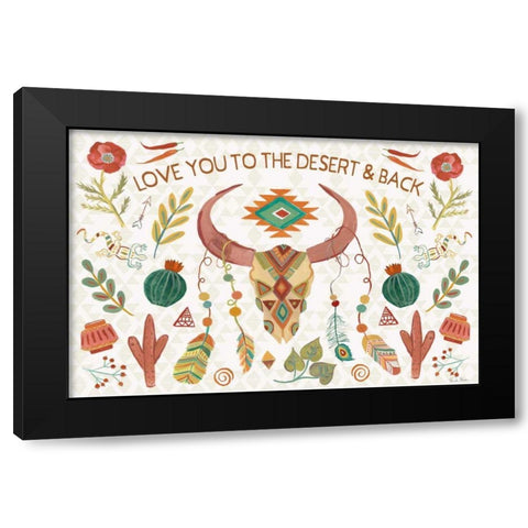 Southwest Vibes I Black Modern Wood Framed Art Print with Double Matting by Zaman, Farida