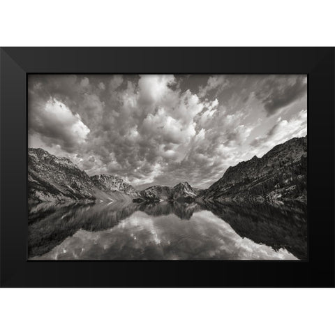 Sawtooth Lake Reflection I Black Modern Wood Framed Art Print by Majchrowicz, Alan