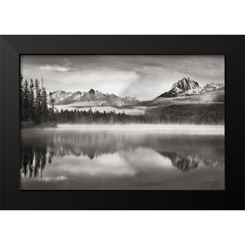 Little Redfish Lake Morning I Black Modern Wood Framed Art Print by Majchrowicz, Alan