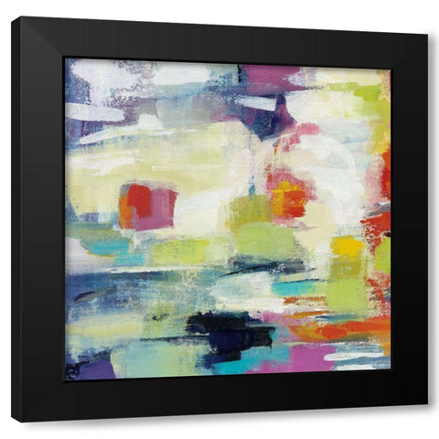 Island Town II Bright Black Modern Wood Framed Art Print with Double Matting by Vassileva, Silvia