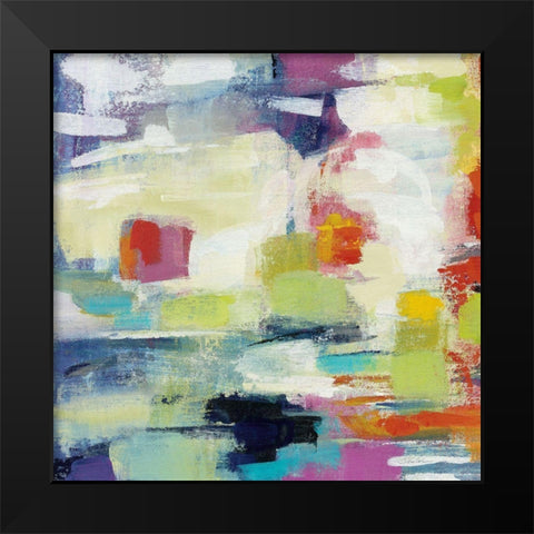 Island Town II Bright Black Modern Wood Framed Art Print by Vassileva, Silvia