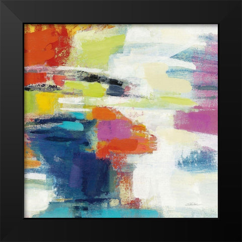 Island Town III Bright Black Modern Wood Framed Art Print by Vassileva, Silvia