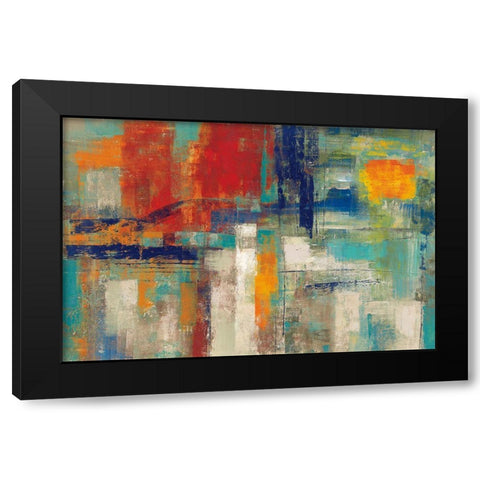 Harbor Sunset Bright Black Modern Wood Framed Art Print with Double Matting by Vassileva, Silvia