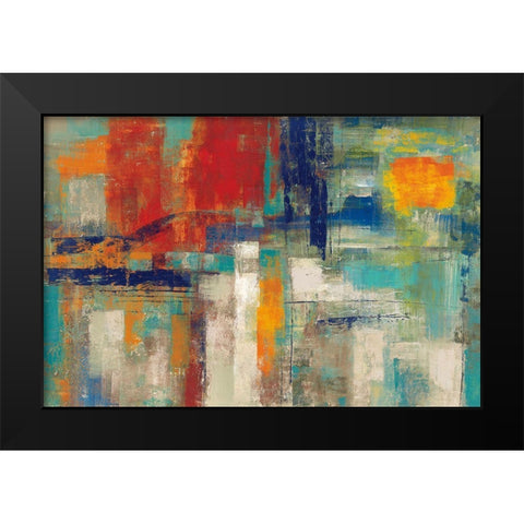 Harbor Sunset Bright Black Modern Wood Framed Art Print by Vassileva, Silvia