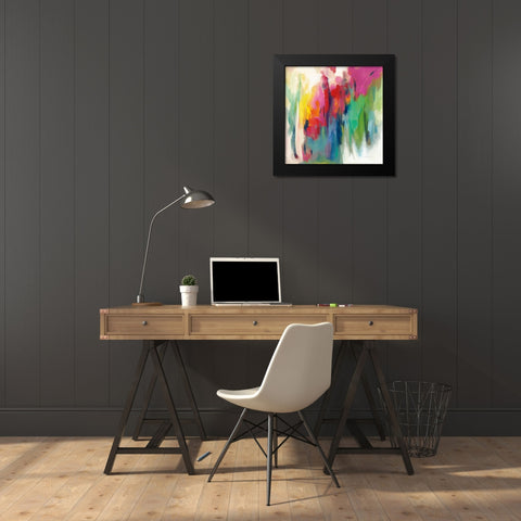 Bright March Rainbow Black Modern Wood Framed Art Print by Vassileva, Silvia